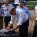 Firmaron el Acta para dar inicio a la obra de pavimentación de calle Piedrabuena en Alvear