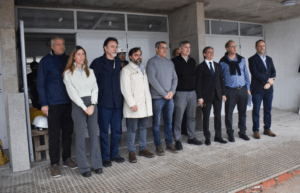Nuevo edificio del Jardín de Infantes N° 365 de Pueblo Esther en etapa final de construcción