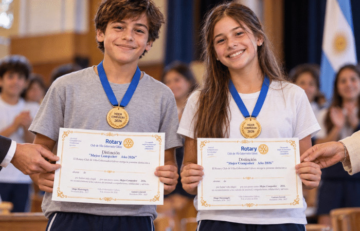 Estudiantes de escuelas de Pueblo Esther, Alvear y Villa Gobernador Gálvez que participarán del reconocimiento Mejor Compañero 2026